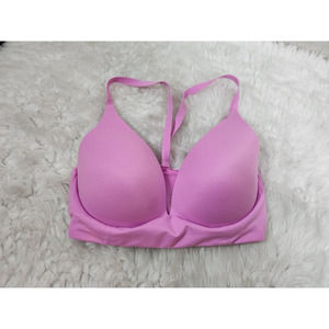 Victoria Secret Women's Pink Sexy Lightly‎ Lined Plunge Bra Wirefree Size 32DD